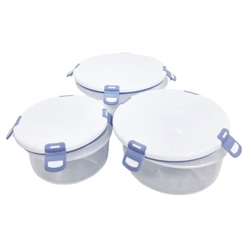 BUBUCook 多尺寸保鮮盒 密封扣 台灣製  保鮮盒3件  1組