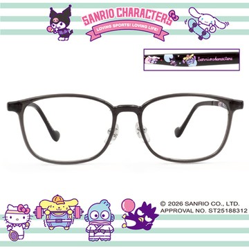 三麗鷗夢幻隊▪︎全體｜運動會大集合 方框眼鏡｜透深灰