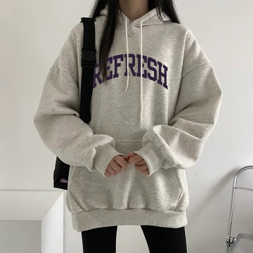 Vuja de 純棉連帽衛衣 大學t 薄衛衣 長袖上衣 oversize 帽t 潮流衣服 ins風 刷毛 英文印花 秋冬