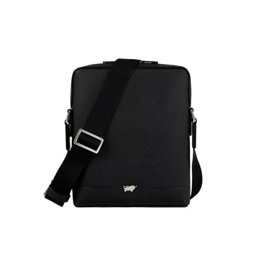 BRAUN BUFFEL 台灣總代理 格瑞克-F 直式斜背包-黑色/BF586-17-BK