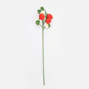 奧可利鉤針毛線花插草莓46cm