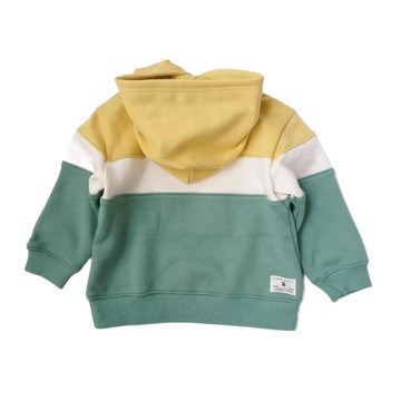 打折@藍狗春秋款韓版拼色洋氣條紋男童女童連帽衛衣兒童長袖上衣