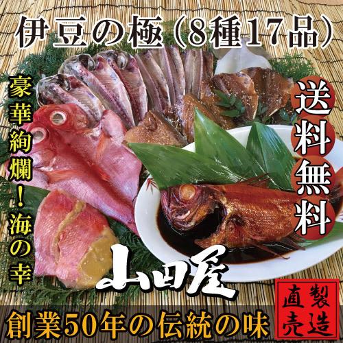 干物 ひもの 伊豆 海産物 伊豆の極 8種17品 詰め合わせ セット あじ 金目鯛 姿煮 お歳暮 お年賀 お礼 お中元 父の日 母の日 敬老の日 ギフト