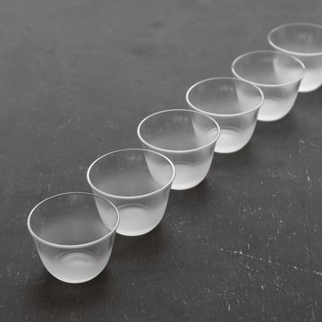 一笑間|日式云霧玻璃品茗杯 霧化磨砂工藝 簡約耐熱功夫茶杯1入