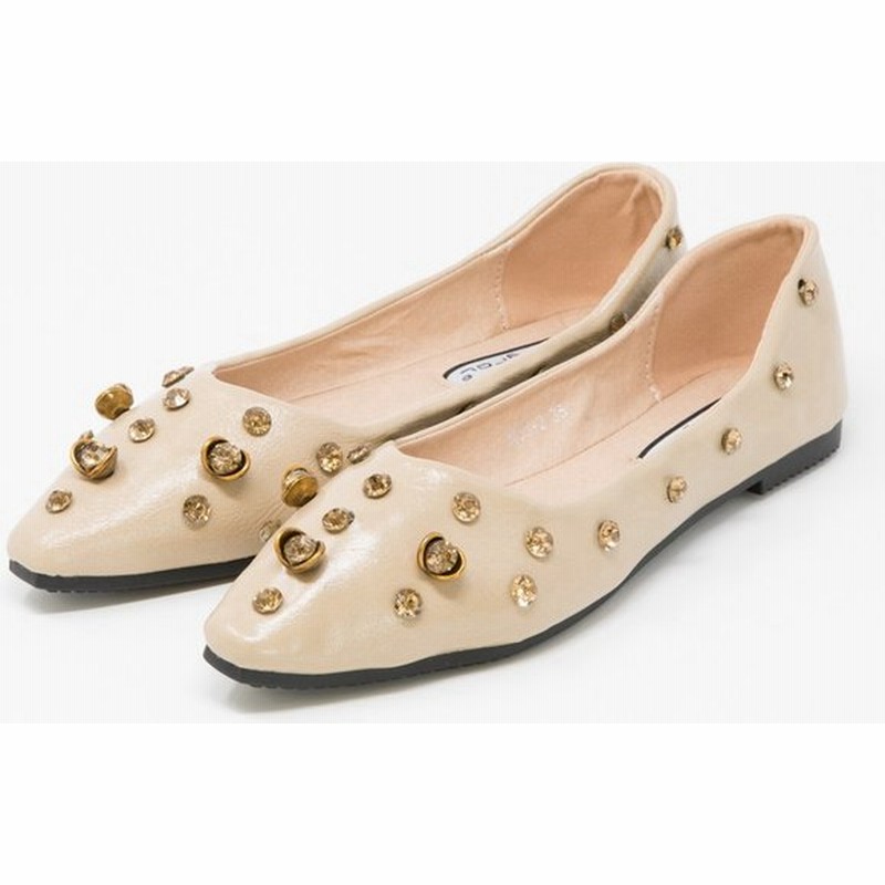 Finalsale60 Off ビジューフラットパンプス ビジューパンプス ビジュー パンプス バレエシューズ ぺたんこ Licia リシア A35 2 通販 Lineポイント最大0 5 Get Lineショッピング