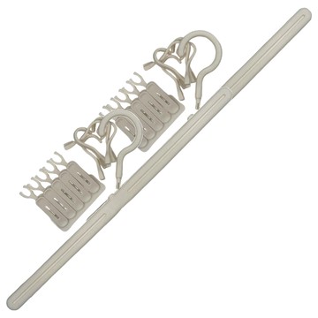 懶角落 帽子排鉤掛架 Set NS款 5夾子+5掛鉤  2組  白色