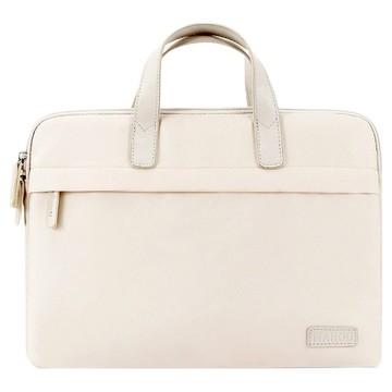 Kyhome 輕量手提電腦包 筆電內膽包 商務公文包 筆電包 15.6吋  1個  米黃色  38 x 29 x 5cm