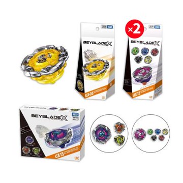 (預購)TAKARA TOMY戰鬥陀螺 UX-03 魔導神杖 + UX-15 鮫鯊狂鱗改造組+ UX-12 隨機強化組Vol.05 *2