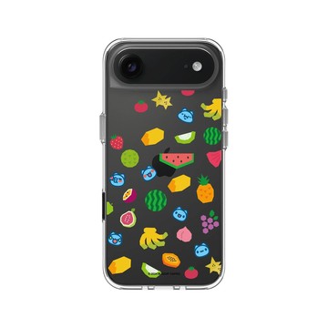 iPhone Air Clear Case（相機按鈕） 透明 - 貓貓蟲咖波 Bugcat Capoo - 10th 環島咖繽紛水果