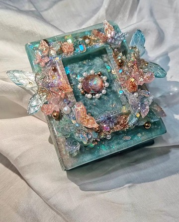 格林花精靈 手工滴膠首飾盒