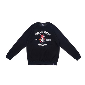 NBA 基本版 空氣棉 圖樣印花 長袖上衣 公牛隊