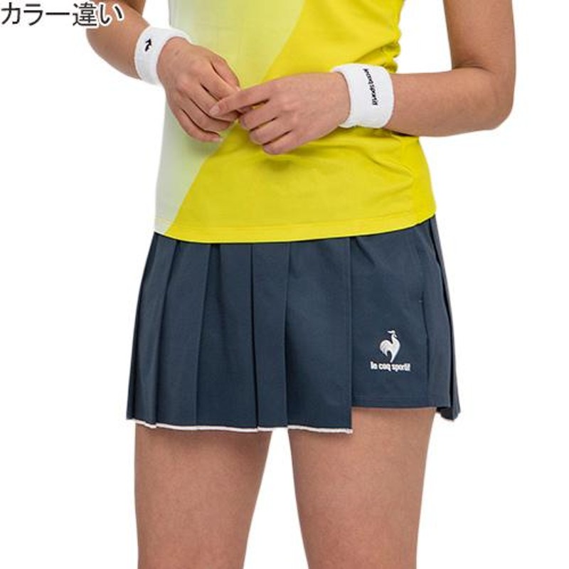 ルコック スポルティフ le coq sportif イヤートップ プリーツ キュロット QTWUJE04 WH ホワイト レディース スコート  パンツ ゲームウェア テニスウェア 試合 LINEショッピング