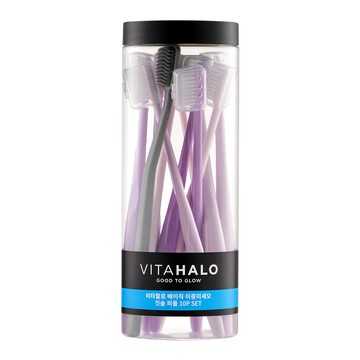 VITAHALO 雙重細毛牙刷10支 + 舌苔清潔刷  1組  10支