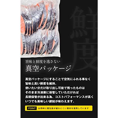 銀鮭 切り身 1.2kg (50g×24切れ) 骨有り 有塩 サケ さけ 鮭 切り身