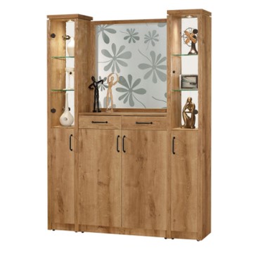 文創集 伯爾克4.7尺六門二抽高屏風鞋櫃/玄關櫃(二色)-141.5x32x198cm免組