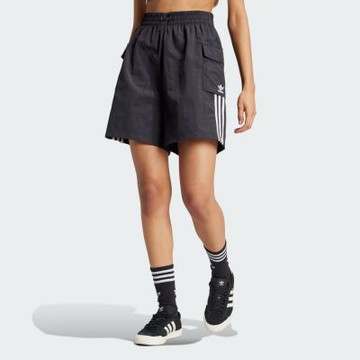 adidas 愛迪達 短褲 女 運動褲 寬鬆 三葉草 亞規 3S CARGO SHORTS 黑 JH1077(L5064)