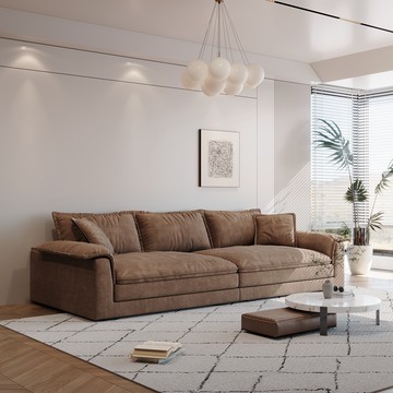 【obis】大鵝沙發(雙扶手三人座)/三人位咖啡色