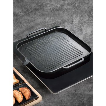 電磁爐燒烤盤家用韓式不粘專用烤肉盤鍋電陶爐燃氣麥飯石鐵板燒盤