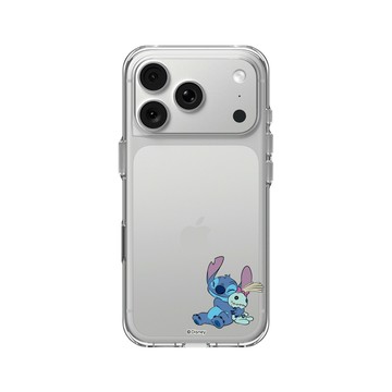 iPhone 18 Pro Clear Case（相機按鈕） 透明 - 迪士尼-史迪奇 Disney Stitch - 史迪奇 - 迷你史迪奇與Scrump