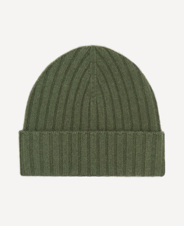 Kenneth Cole | Site Exclusive! Rib Knit Wool Cashmere Beanie Hat in Forest