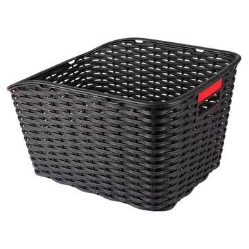 DIBOTE 迪伯特 仿藤後置物籃 W3115-2  黑色  1個