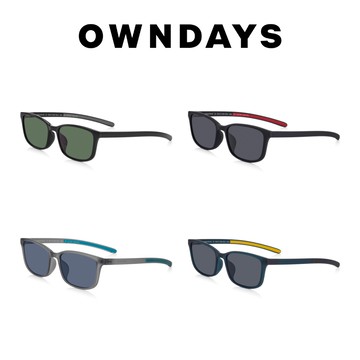OWNDAYS 時尚方形框墨鏡(SUN2107N-4S)