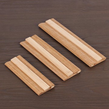 包邊竹制茶席茶簾 茶鋪墊 功夫茶具茶道配件 大號雕刻花竹席茶席