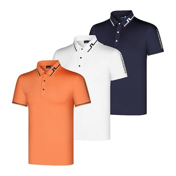 J．Lindeberg 高爾夫男士短袖T恤 夏季 戶外運動 高彈性 透氣 排汗POLO上衣 服裝 Btzp