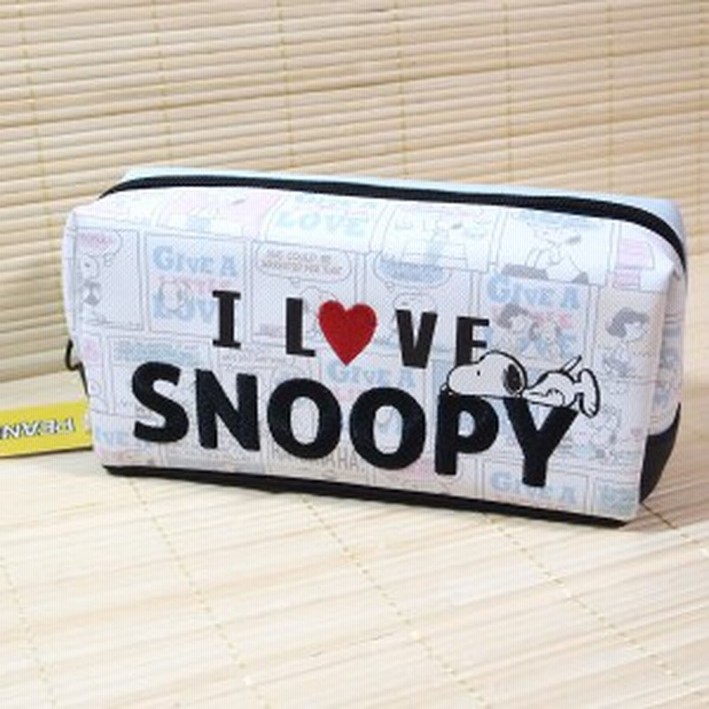 スヌーピー Snoopy Box型ペンポーチ ロゴ刺しゅう 可愛い筆箱 ポーチ 文房具 ペンケース ポーチ 通販 Lineポイント最大1 0 Get Lineショッピング