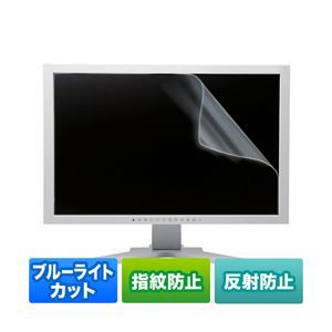 サンワサプライ 23.0型ワイド対応ブルーライトカット液晶保護指紋反射防止フィルム LCD-230WBCAR