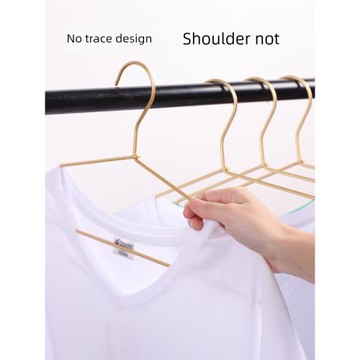 日本進口MUJIE加粗鋁衣架家用加厚晾衣撐架不銹鋼曬金屬衣掛衣服