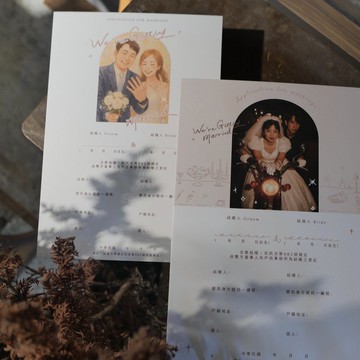 印印time 客製結婚書約 - 拍立得照片風格 結婚書約/ 今夜良宵