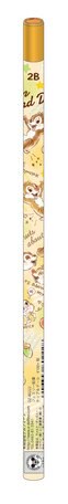 大賀屋 日本製  奇奇 2B 鉛筆 上學 學生用品 筆 文具 disney 日本百貨 正版 迪士尼 J00040132
