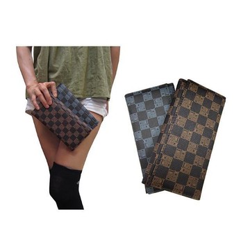 長夾延伸大袋口防水防刮皮革三折暗釦主袋長夾