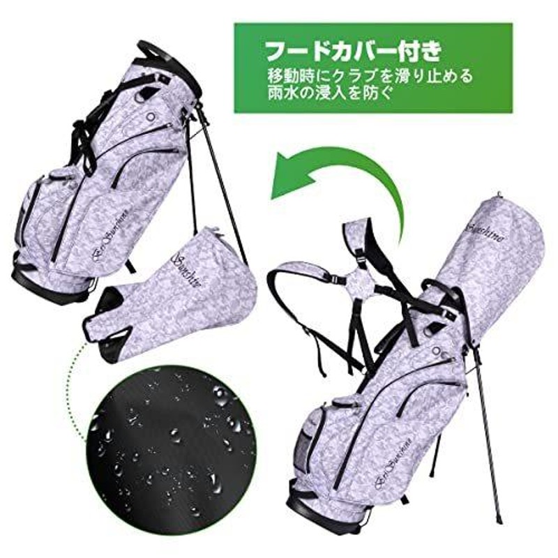 ゴルフバッグ キャディーバッグ メンズ スタンドタイプ 軽量 2.35kg/ 7