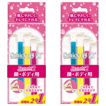 舒適牌 Schick Exacta 2 臉部/身體用 除毛刀  3入  2組
