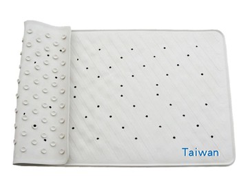 浴廁止滑墊 - 長方形 米白色 密集吸盤 附排水孔 浴廁防滑 浴缸內 洗滌處 銀髮族 老人用品 台灣製*可超取*  [ ZHTW1720-808]