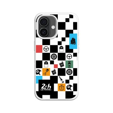iPhone 16 SolidX 白 - 24 Hours of Le Mans - 24H - Checkerboard