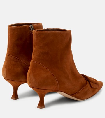 Manolo Blahnik Baylow embellished suede ankle boots