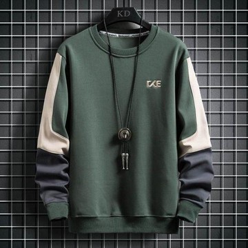 春秋季高中生長袖t恤男士打底衫青少年學生上衣服衛衣男潮流秋裝