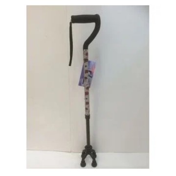 【海夫健康生活館】碳纖四腳反光安全手杖