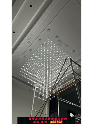 【台灣公司 可開發票】挑空吊燈復式樓別墅客廳樓梯間酒店賣場滿天星大吊燈意式2025新款