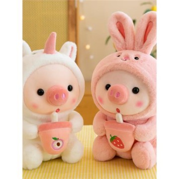 ins可愛豬毛絨玩具超萌少女心豬豬公仔寶寶陪睡安撫小豬爪機娃娃