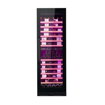 DIVIN 曜黑無邊框玻璃門雙溫儲酒櫃(105-114瓶)