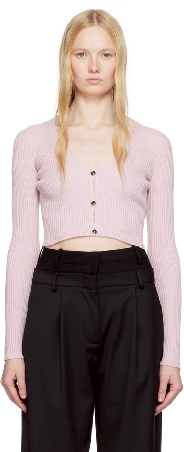 Courrèges 粉色 Solar Light Rib 开衫
