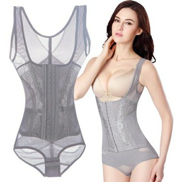 薄款產后三排扣連體塑身衣無痕收腹收腰不卷邊【倪醬小鋪】