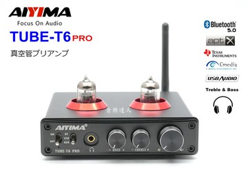 AIYIMA TUBE-T6 PRO 真空管前級藍芽USB DAC耳擴美國奇異管非TUBE