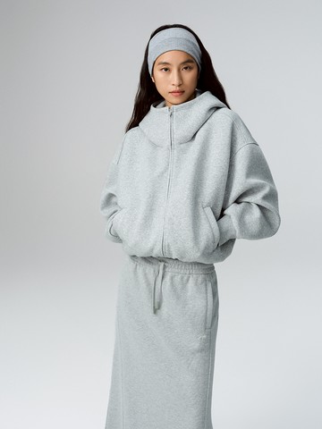 女裝 連帽外套-淺灰色