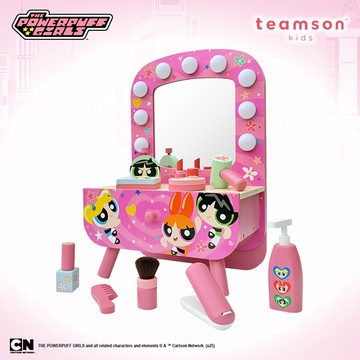 【Teamson Kids】飛天小女警桌上型木製梳妝台組