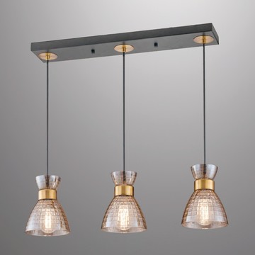 電鍍干邑色玻璃吊燈 F85-09-K3407